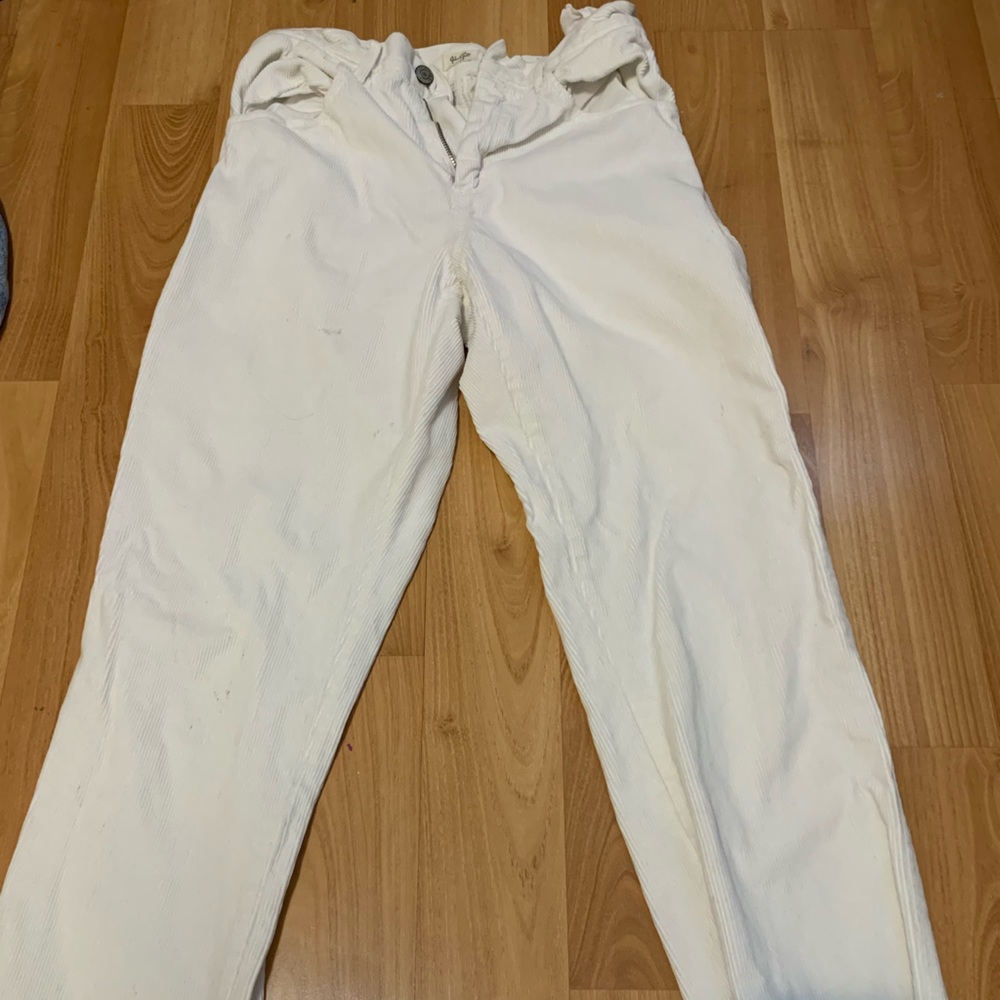 Brandy Melville cream corduroy pants